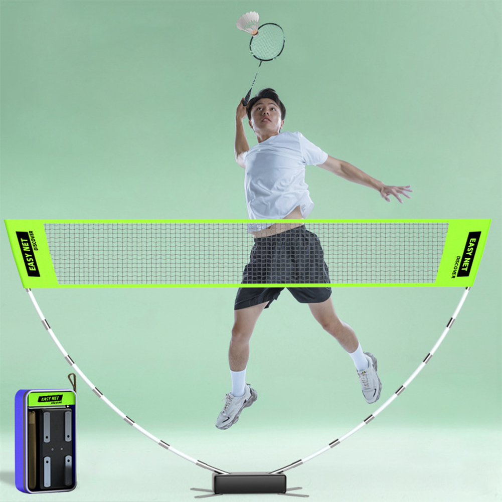 Badminton Net - プロ仕様バドミントンネット バレーボール テニス トレーニング用スクエアネット 簡単設置 ポータブルテニスネット