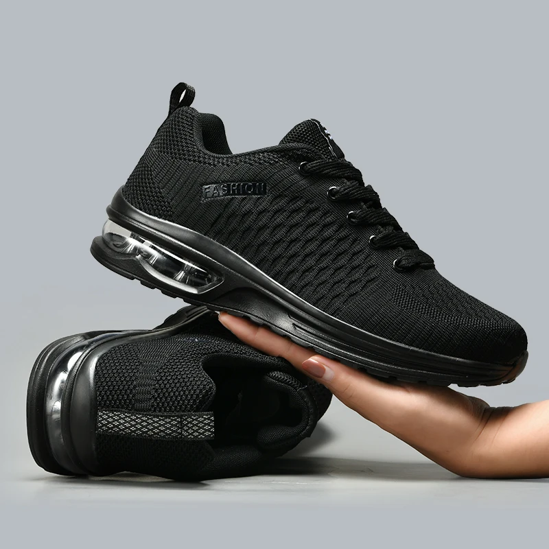 Badminton Shoes - 男性ランニングシューズレースアップスニーカーファッション軽量男性カジュアルシューズメッシュウォーキングテニスシューズ屋外男性靴プラスサイズ 47