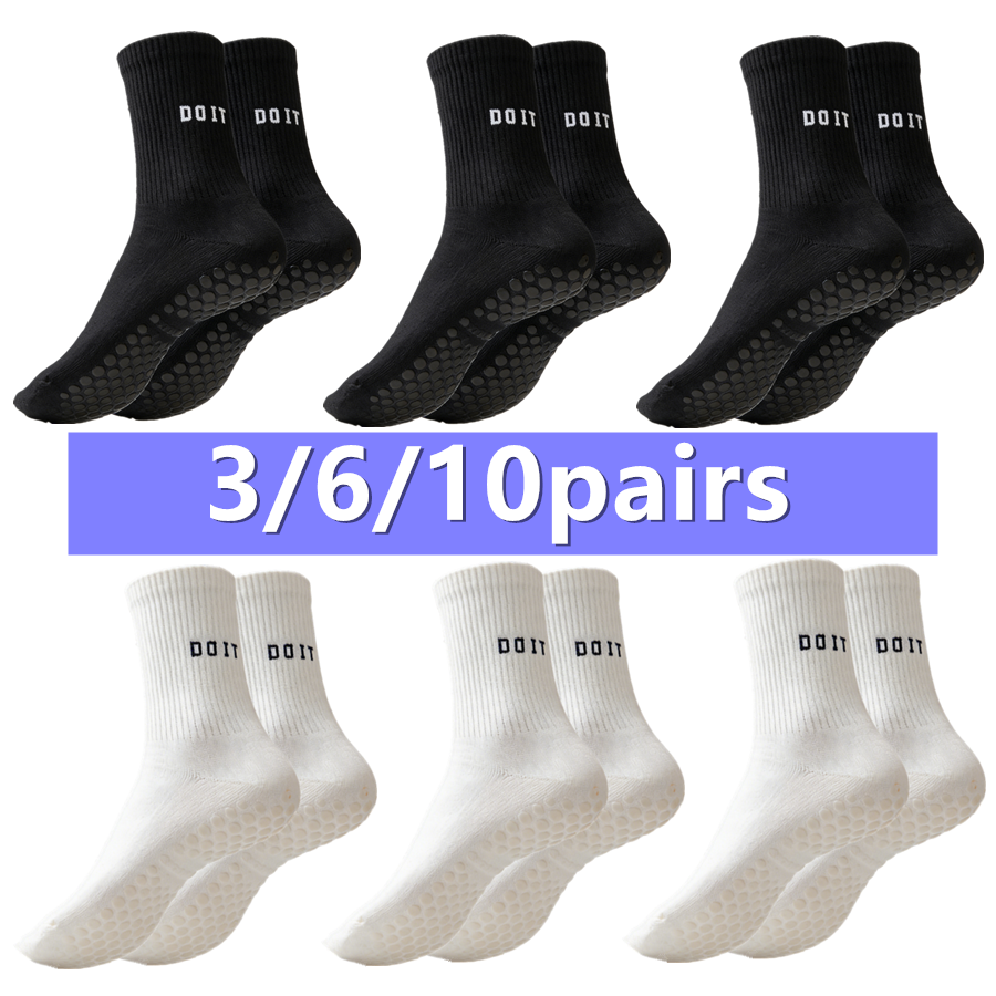 Sports Grip - 3/6/10 ペアメンズレディースアンチスリップグリップハイキングランニングタオルボトム通気性耐衝撃性ノンスリップアスレチックエクササイズソックス