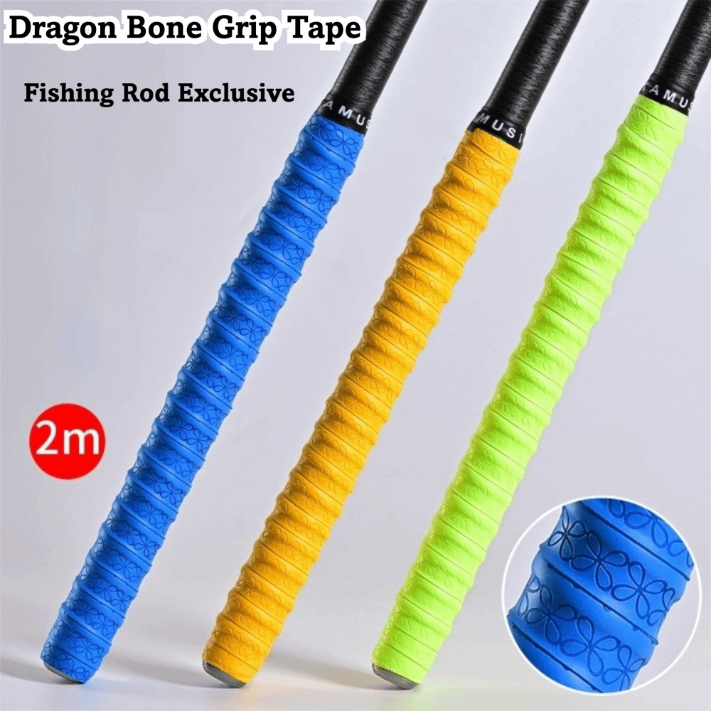 Badminton Grip - 2M 滑り止め付き釣り竿用汗止めバンド、伸縮性があり吸湿性に優れ、通気性の良いテニスラケット用グリップテープ、ハンドル用巻き付けベルト、延長タイプ。