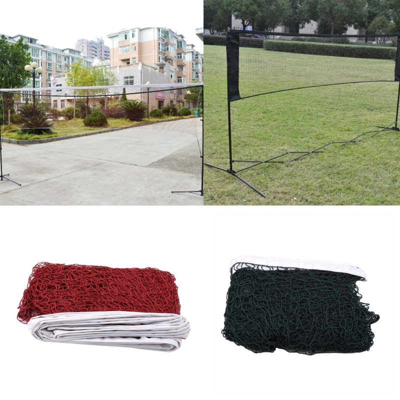 Badminton Net - プロ仕様バドミントンネット、正方形メッシュナイロン製、コートトレーニングや試合用、屋内外スポーツネットの交換用