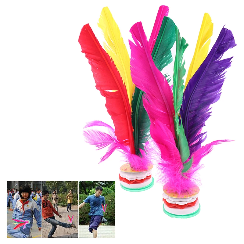 Feather Shuttlecock - 2個入り 縁子入りシャトルコック。中国製。フィットネスやエクササイズ、趣味のバレーボール、スポーツなど、様々な用途に。