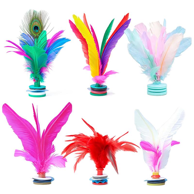 カラフルな羽根の羽根球1個、屋内外フィットネススポーツ活動用 - Feather Shuttlecock のレビューと価格