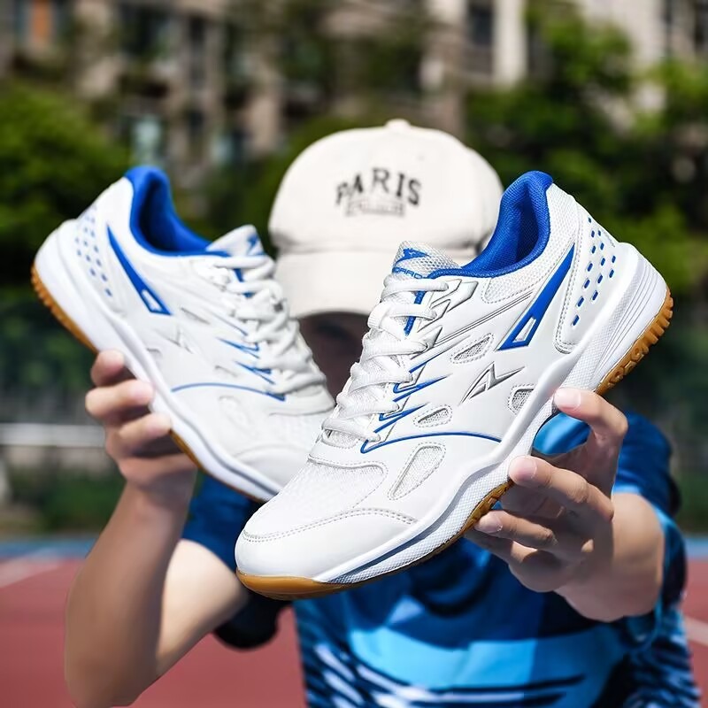 定番ブランドの卓球シューズ、メッシュ素材で通気性のある屋内コ - Badminton Shoes Men のレビューと価格