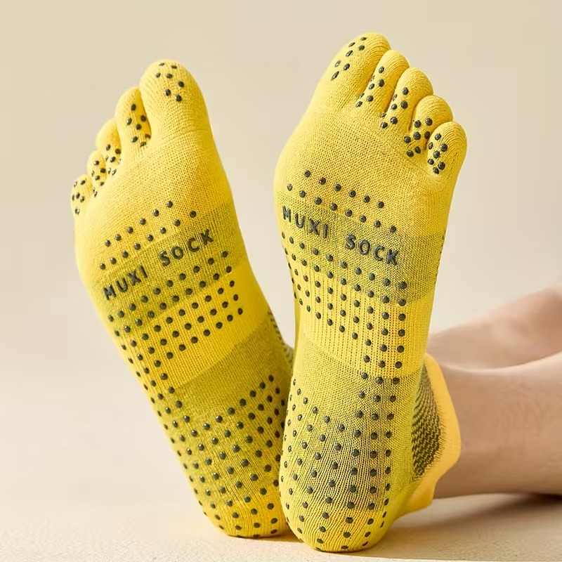 メンズ 3 足組つま先ソックス 滑り止めドットグリップソック - Sports Grip のレビューと価格