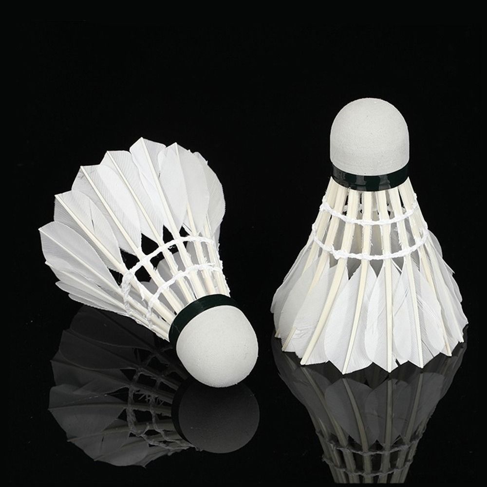 3/6/12 個新しい白バドミントンシャトルコック耐久性のあ - Feather Shuttlecock のレビューと価格
