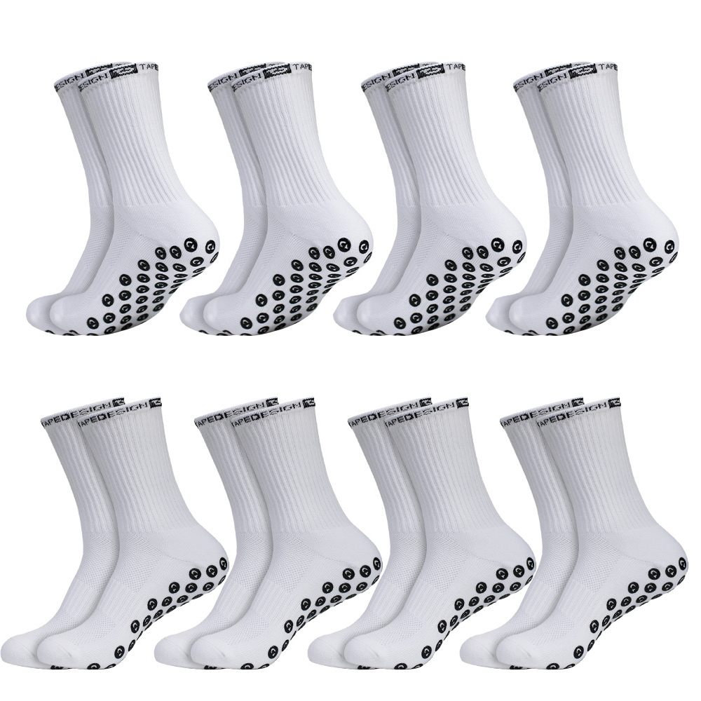 滑り止め付きのサッカーソックス8足セット。男性用、女性用。サ - Badminton Grip のレビューと価格