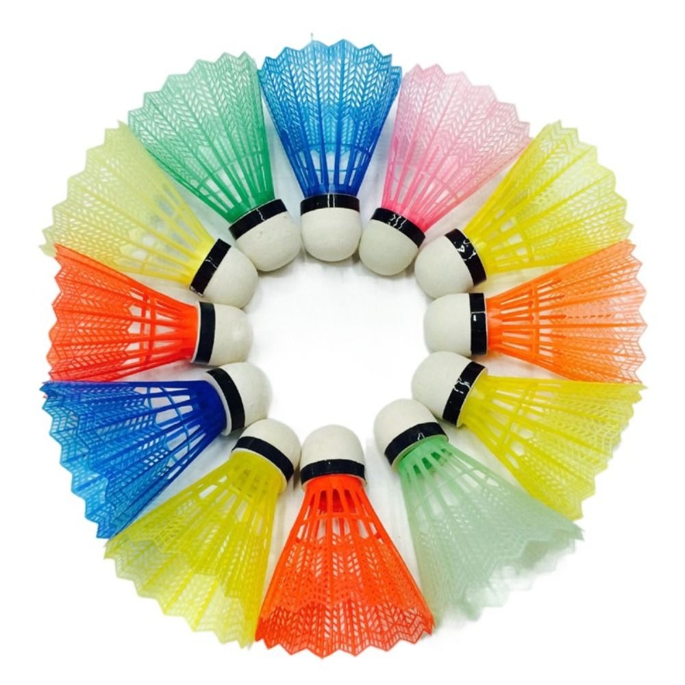 防風バドミントンマルチカラーフォームボール頭プラスチックシャ - Feather Shuttlecock のレビューと価格
