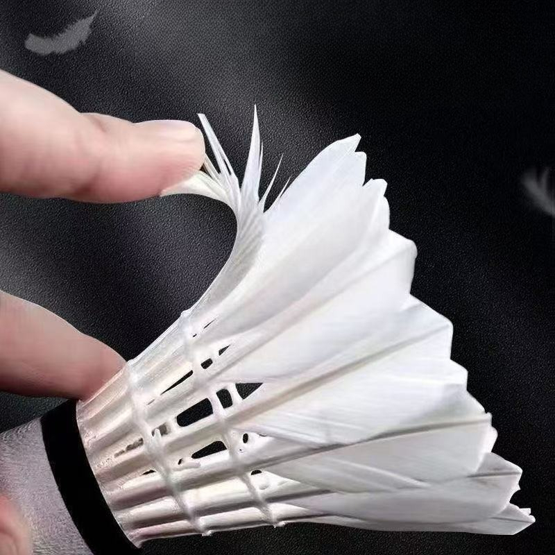 高級グースフェザー製バドミントンシャトル。耐久性に優れ、安定 - Feather Shuttlecock のレビューと価格