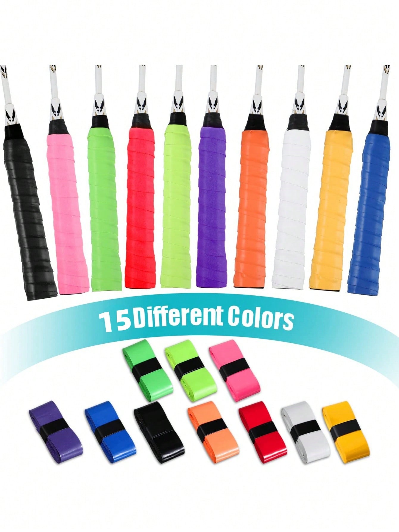 PUテニスバドミントンオーバーグリップ、吸汗性、滑り止め、伸 - Badminton Grip のレビューと価格
