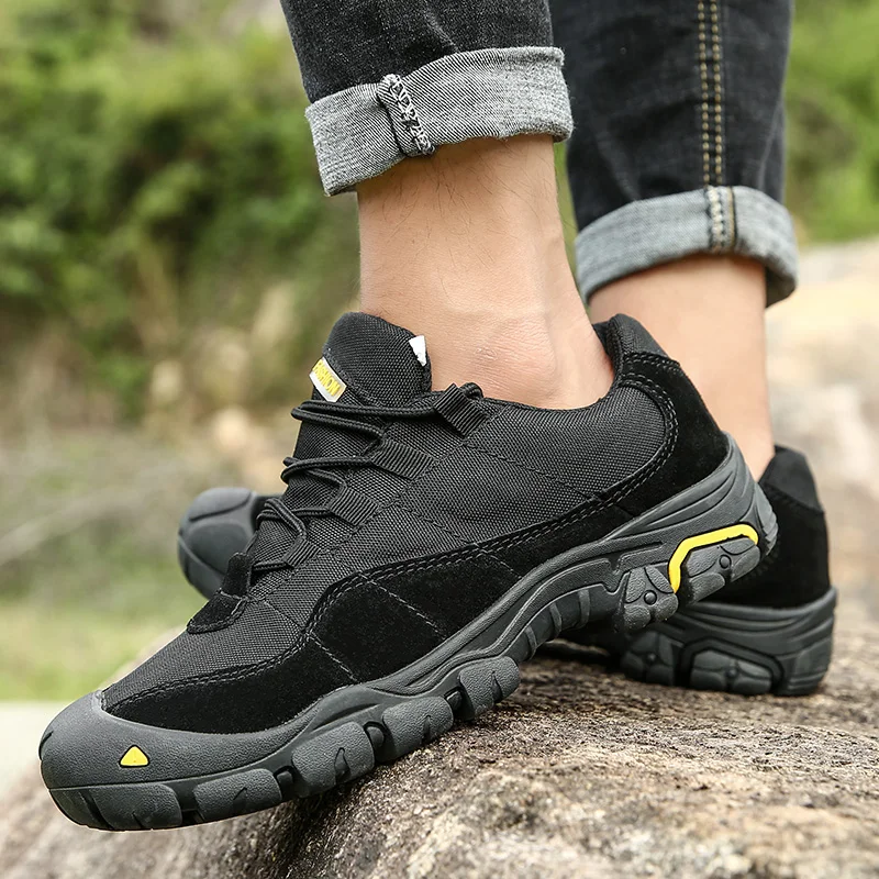 Nメンズアウトドアハイキングシューズ滑り止め厚底ハイキングシ - Badminton Shoes のレビューと価格