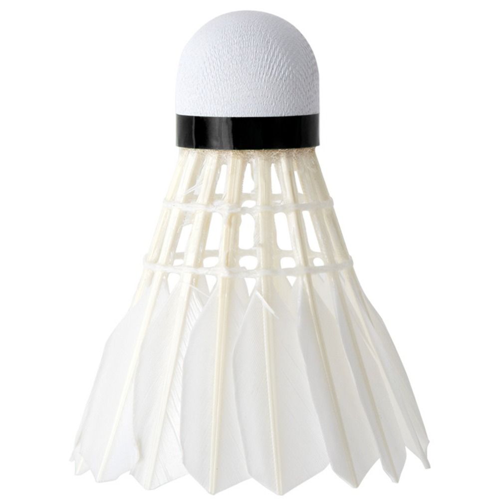 3/6/12 個新しい白バドミントン羽根耐久性のある安定した - Feather Shuttlecock のレビューと価格